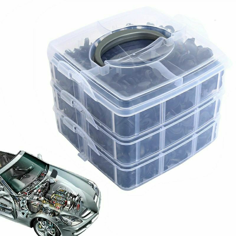 Jual 620PCS BOX KANCING KLIP RIVET BOX CAMPUR KANCING BEMPER FENDER ...