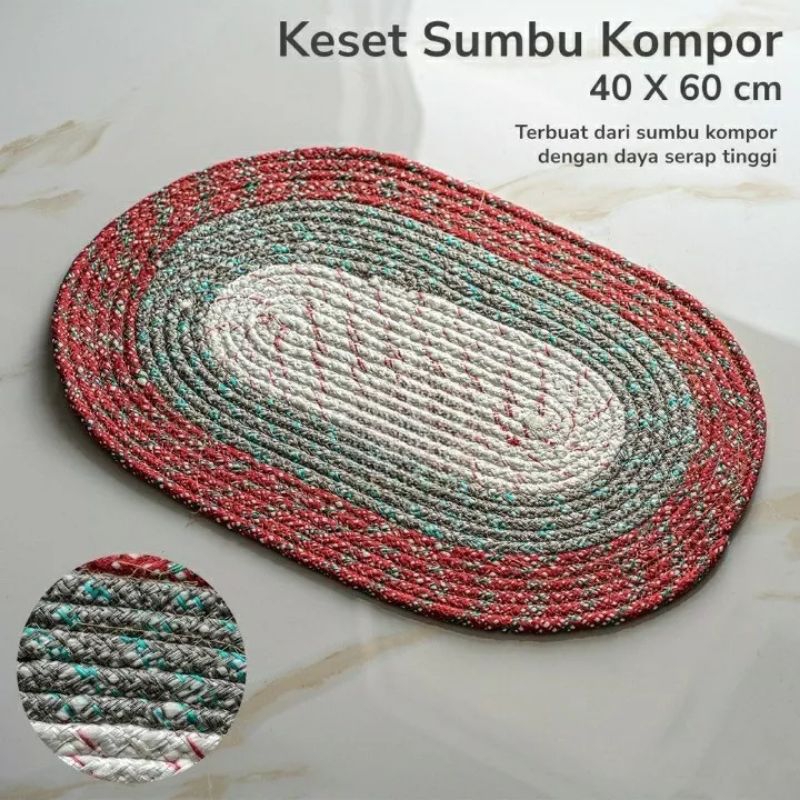 Jual Kesed Oval Sumbu Keset Anti Slip Keset Kamar Mandi Keset Dapur ...