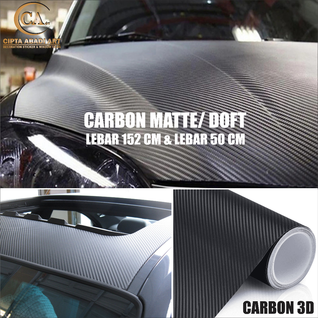 Jual Sticker Stiker Carbon D Hitam Matt Carbon Kevlar Stiker Kap Mobil Sticker Carbon