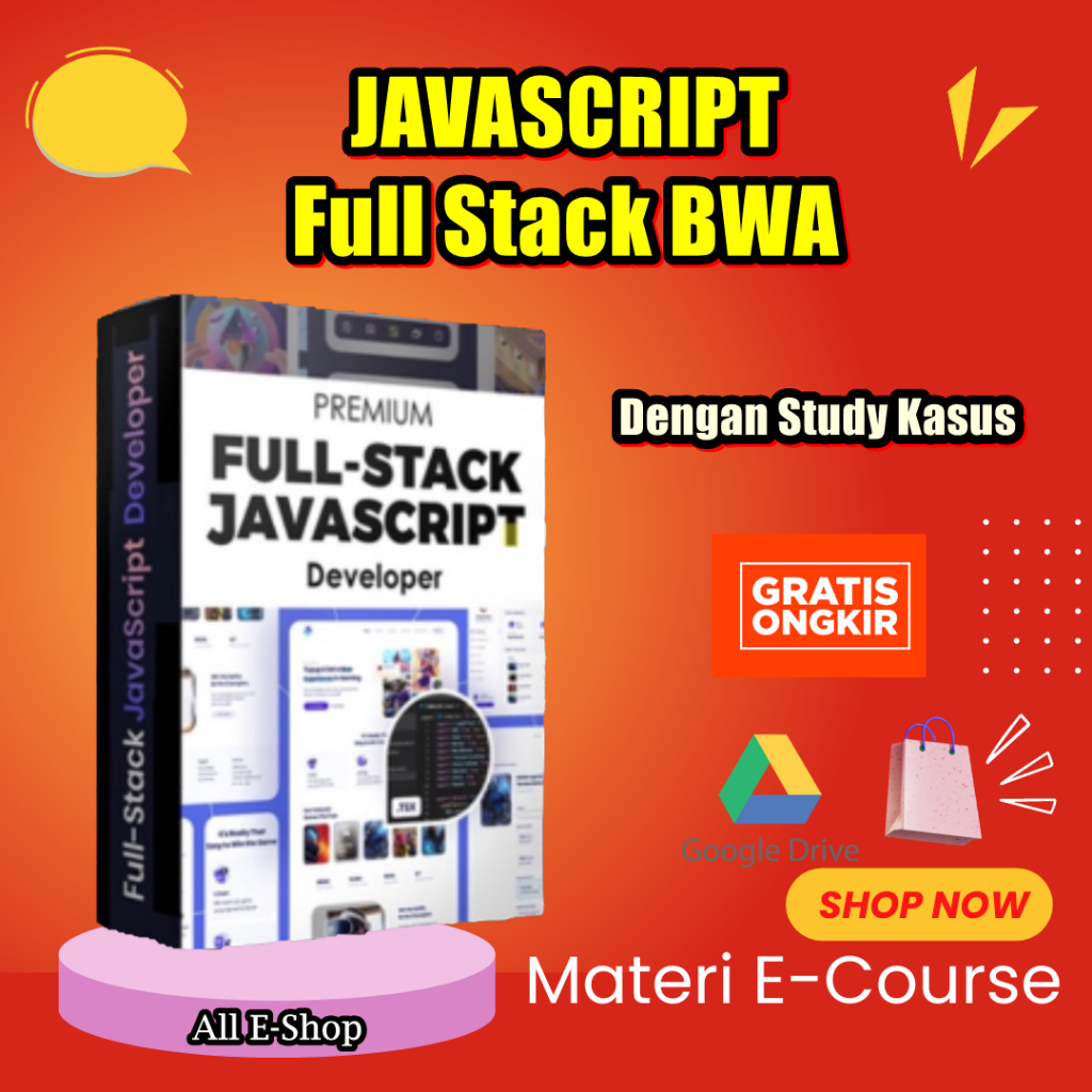 Jual Materi JAVASCRIPT Full Stack BWA Dengan Study Kasus | Shopee Indonesia