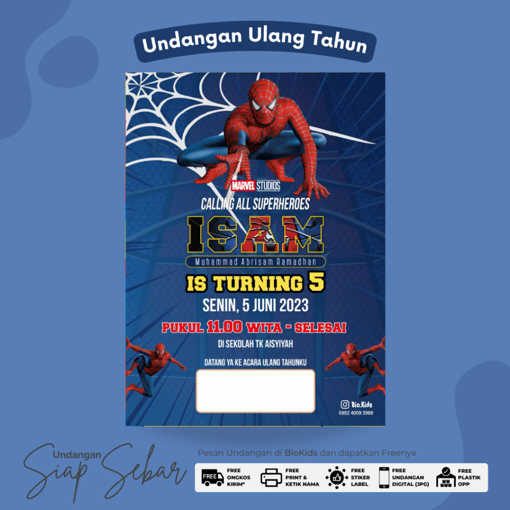 Jual Undangan Ulang Tahun Tema Spiderman | Shopee Indonesia