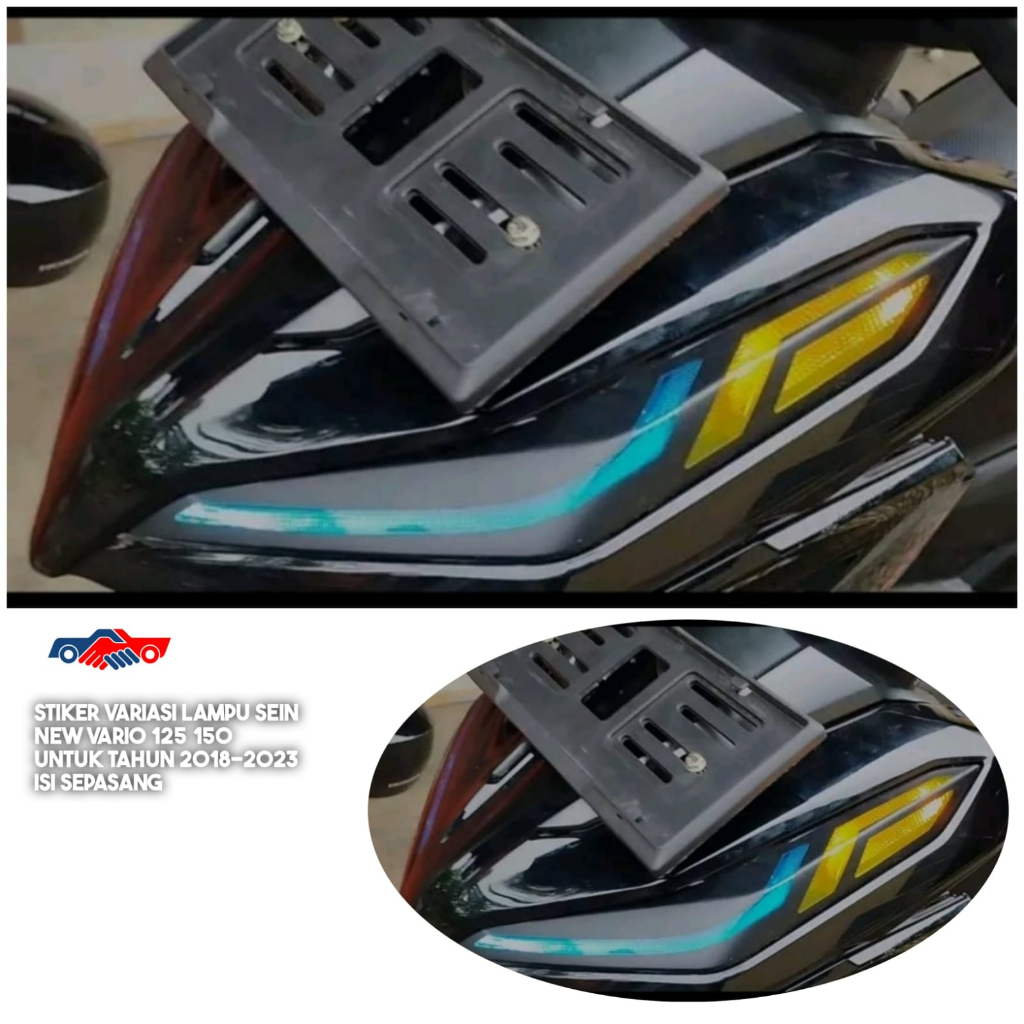 Jual Stiker Variasi Lampu Sein Depan New Vario Tahun