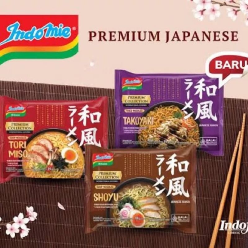 Jual Indomie Mie Instan Ramen Takoyaki Tori Miso Shoyu Premium