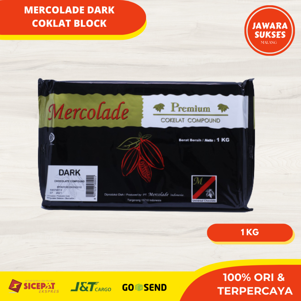 Jual [1kg] Mercolade Dark Compound | Mercolade Coklat Blok Premium ...