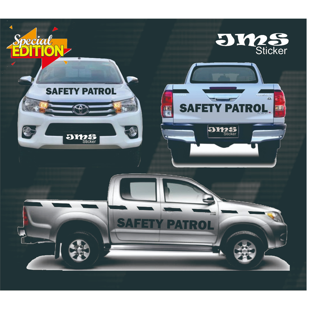 Jual STIKER MOBIL PATROLI HILUK STRADA RANGER STIKER REFLEKTIP PATROLI