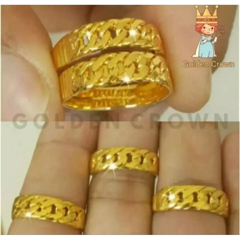 Jual Cincin Rantai Wanita Warna Lapis Emas Fhasion Kekinian | Shopee ...