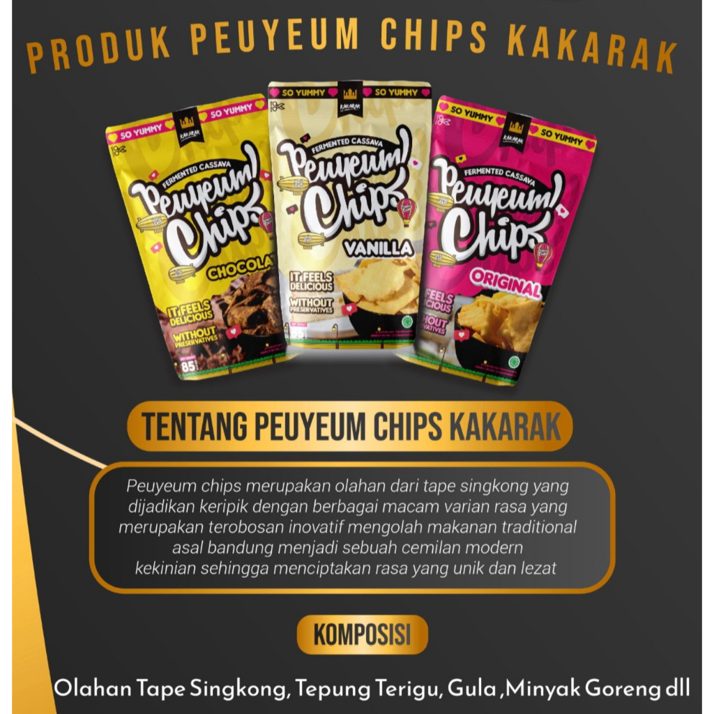 Jual Kakarak - Peuyeum Chips Vanilla Chocolate Original - Cemilan ...