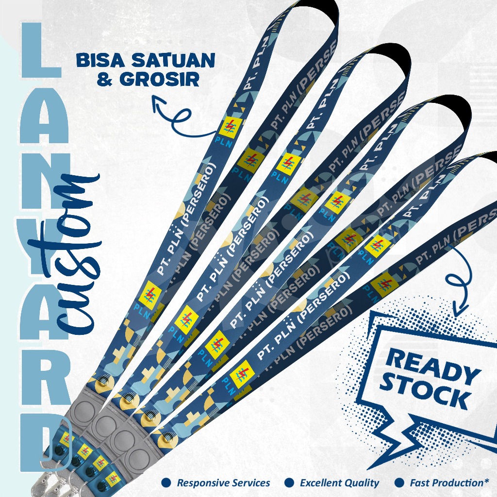 Jual Lanyard Tali Id Card Bumn Pln 