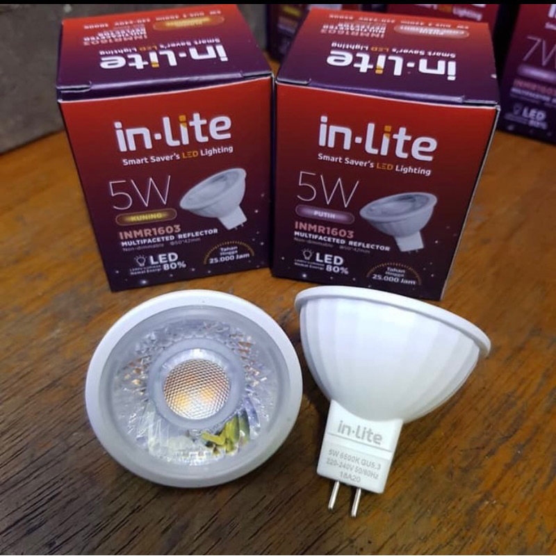Jual Lampu LED SPOTLIGHT IN LITE MR16 Bohlam INLITE LED 5W 5 Watt MR16 ...