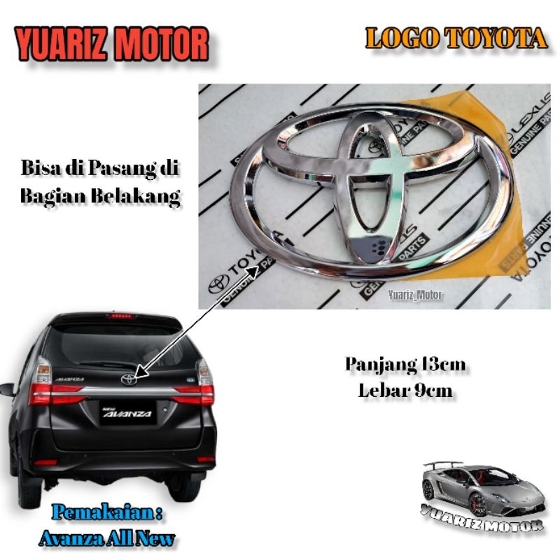 Jual Logo Emblem Toyota Avanza All New Bagasi Belakang Emblem Logo