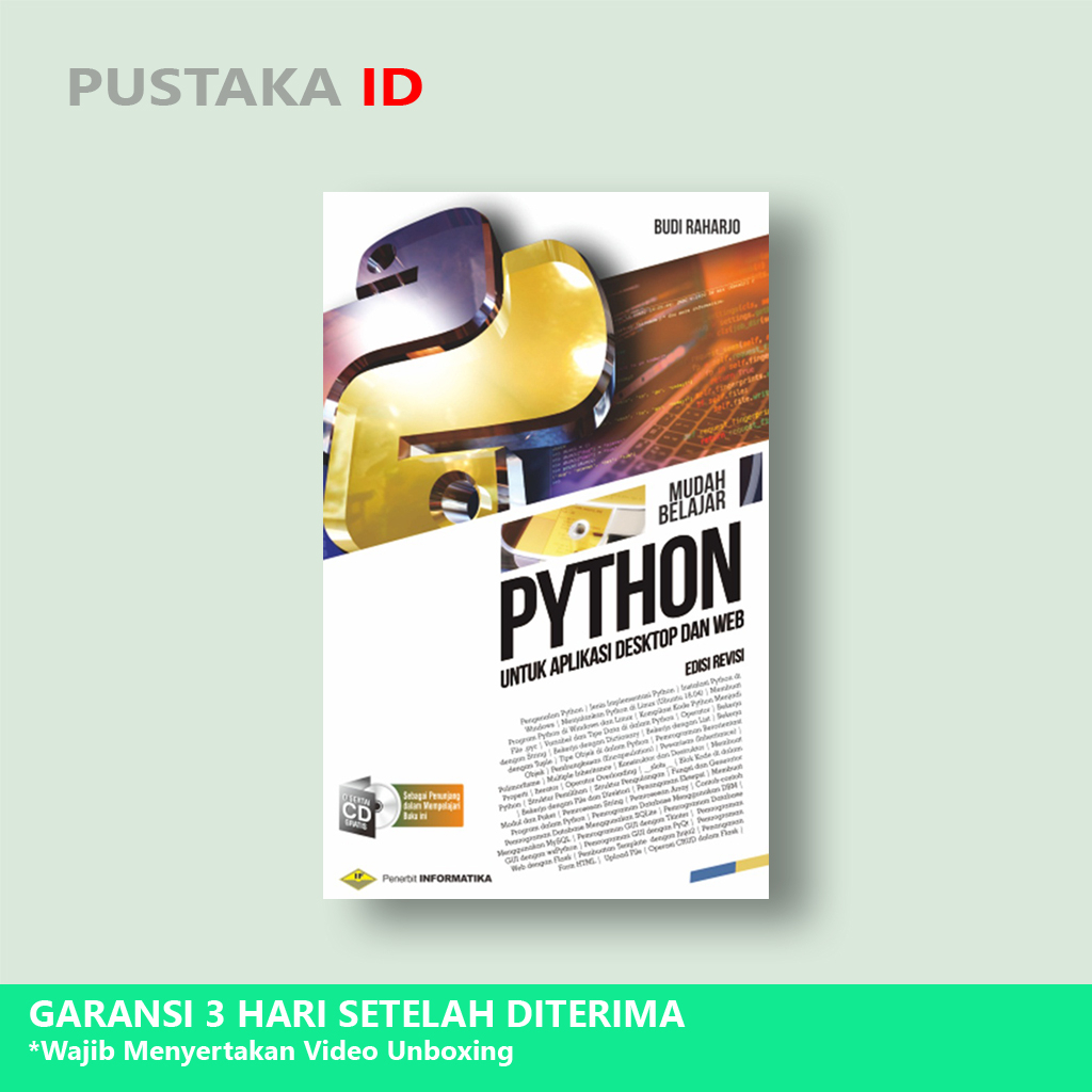 Jual Buku Mudah Belajar Python Untuk Aplikasi Desktop Dan Web Edisi Revisi Original Shopee