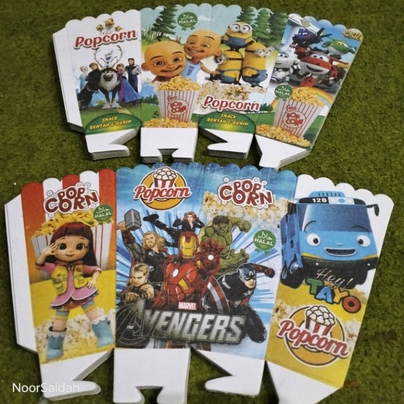 Jual Kertas Popcorn Ukuran 6x12cm Bahan kertas kraft/Duplex / kertas ...