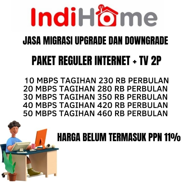 Jual Migrasi Indihome Inet Tv P Upgrade Downgrade Speed Indihome