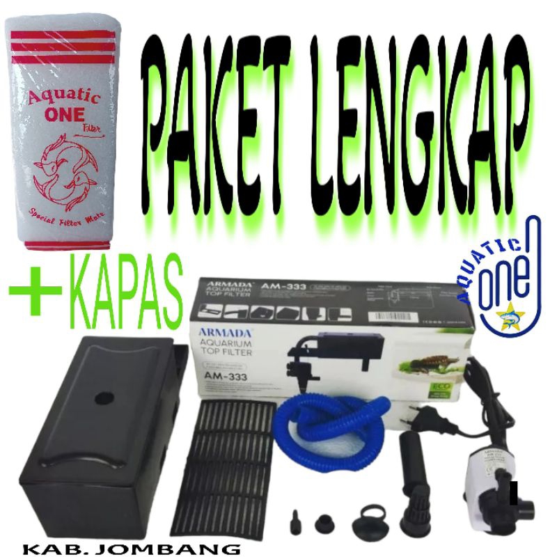 Jual TOP FILTER TYPE 333 KAPAS Top Filter Box Atas Mesin Pompa Filter Celup Aquarium Ph