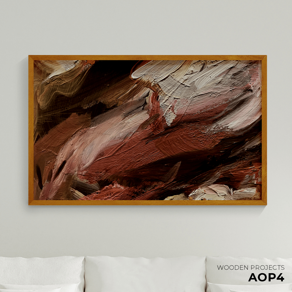 Product image Wooden Projects Hiasan Dinding Frame Kayu Premium Wall Decor Pajangan Kamar Rumah Aesthetic Dekorasi Ruang Tamu Abstrak Painting - AOP