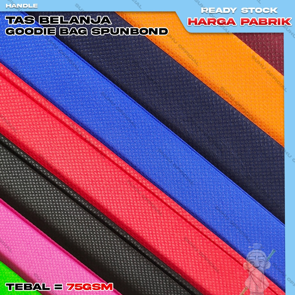 Jual Goodie Bag Tas Belanja Spunbond Model Tali Handle Ukuran 30x40 ...