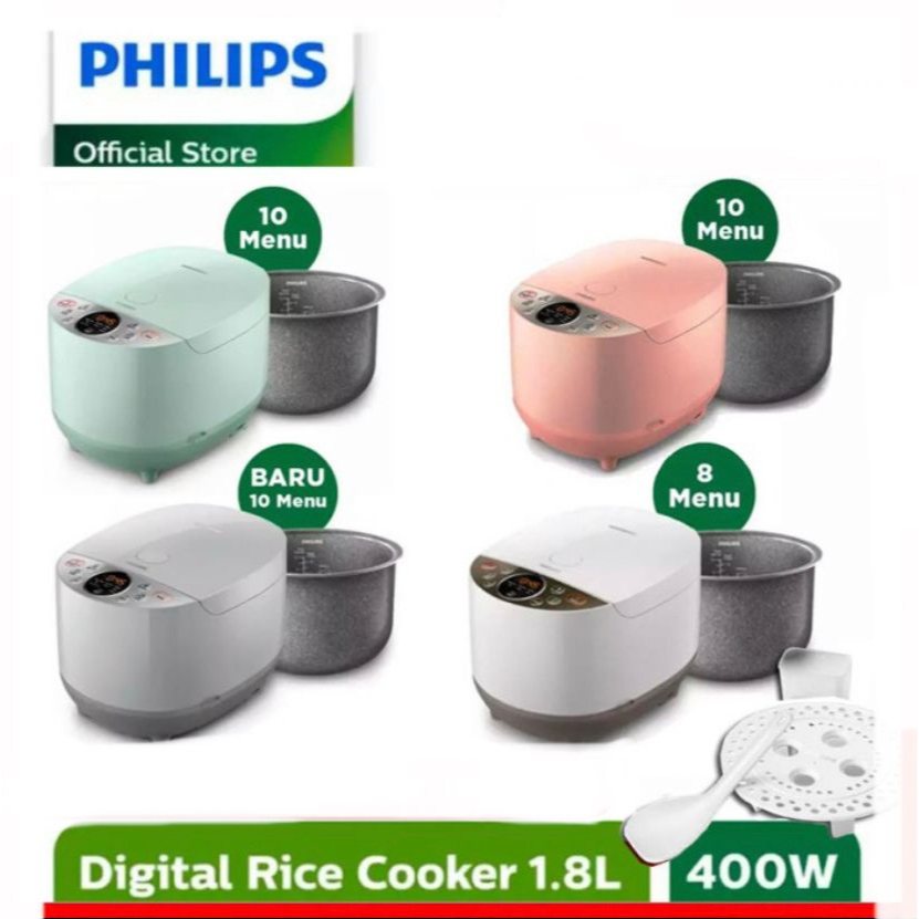Jual Philips Digital Rice Cooker 1.8L Fuzzy Logic Bakuhanseki HD 4515