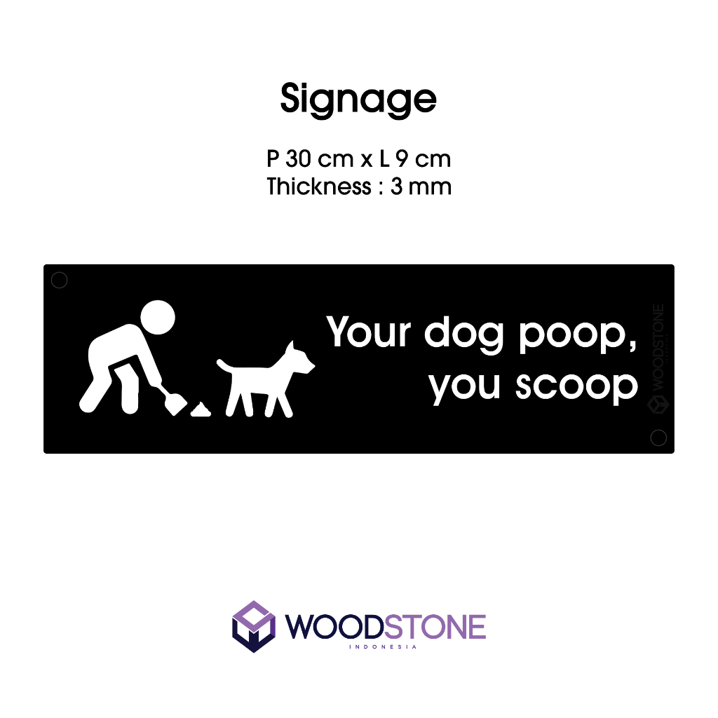 Jual Papan Tanda Hewan Peliharaan Sign Info Pungut Bekas Poop Anjing