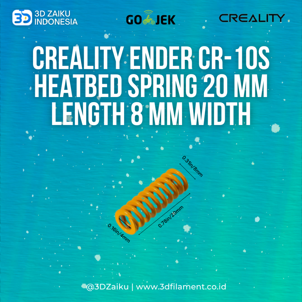 Jual Original Creality Ender CR-10S Heatbed Spring 20 mm Length 8 mm ...