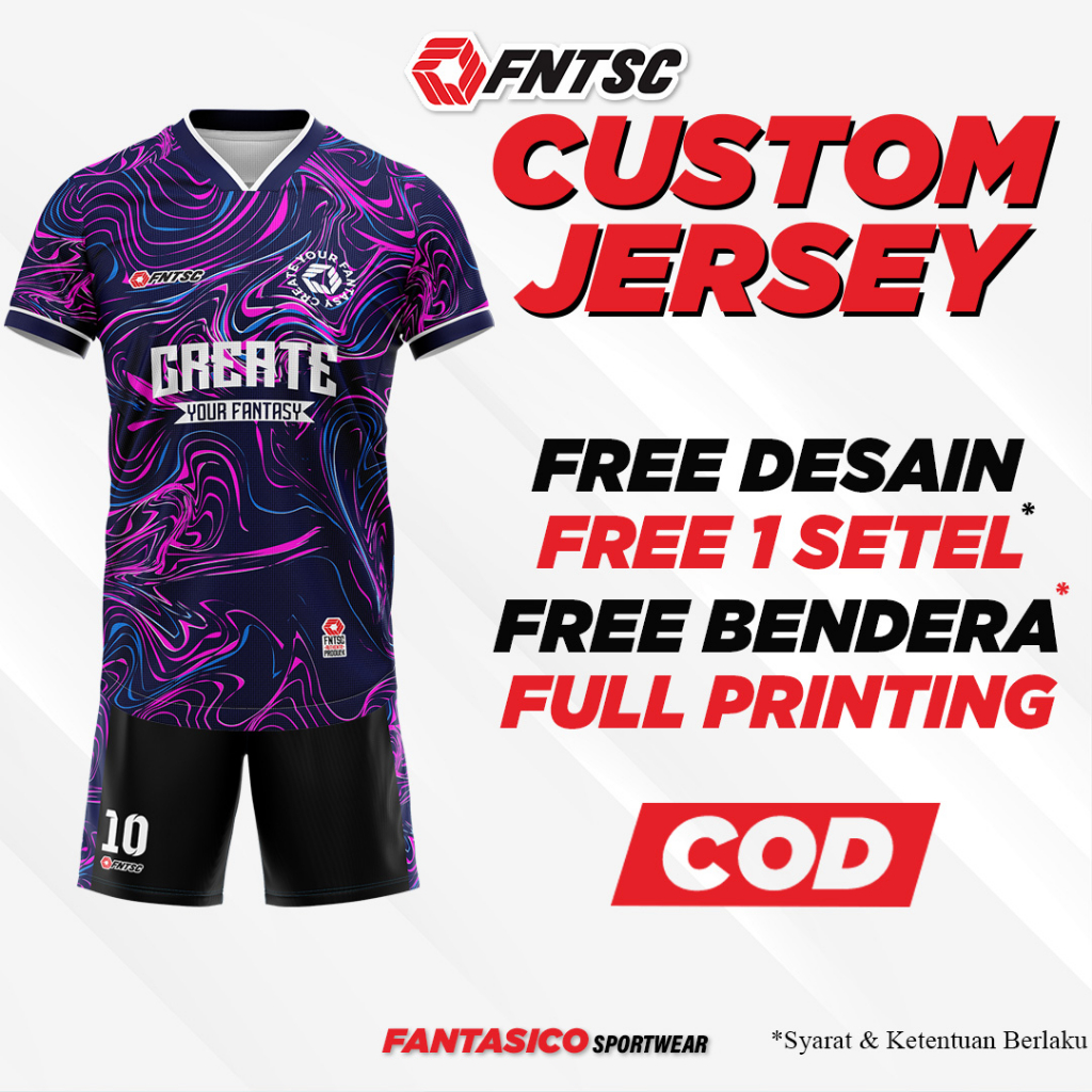 Jual Fantasico Jersey Printing Futsal Jarsey Baju Kaos Setelan Stelan Costum Full Printing