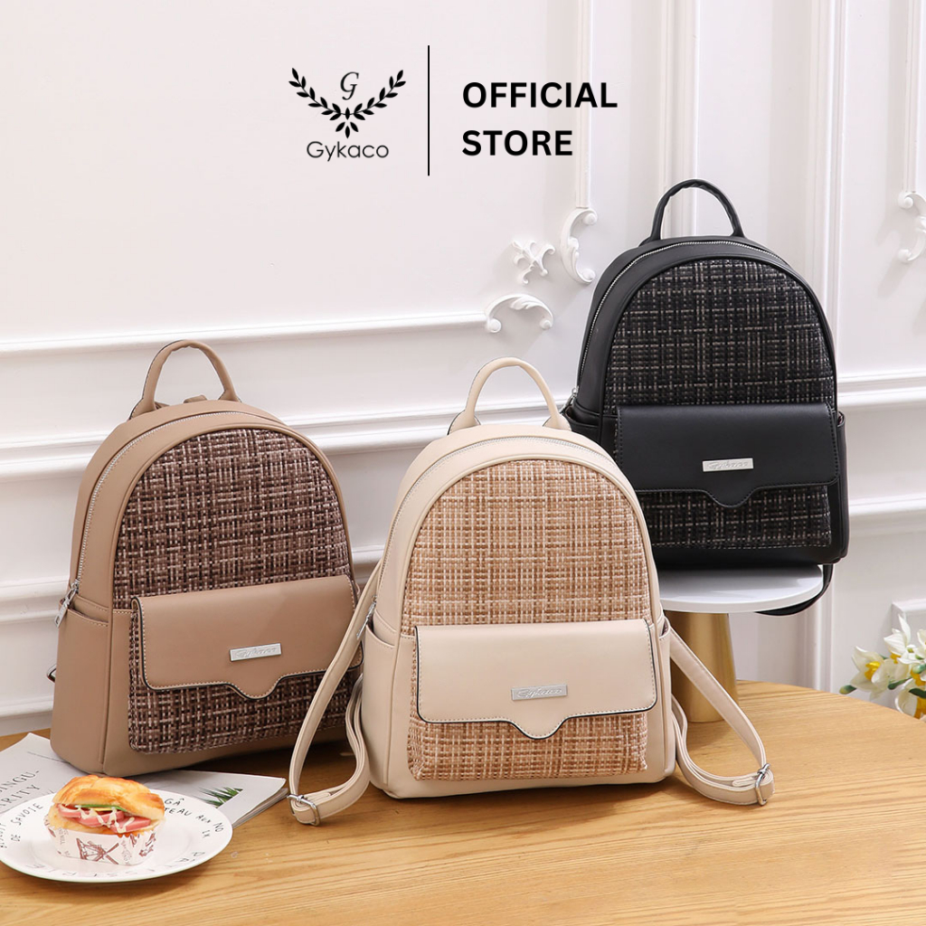 GYKACO JOLA Beige - Tas Ransel Wanita - Fashion Backpack (IMPORT)