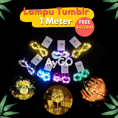 Jual LAMPU TUMBLR BATERAI / LAMPU LED BATERAI / LAMPI KAWAT / LAMPU DIY ...