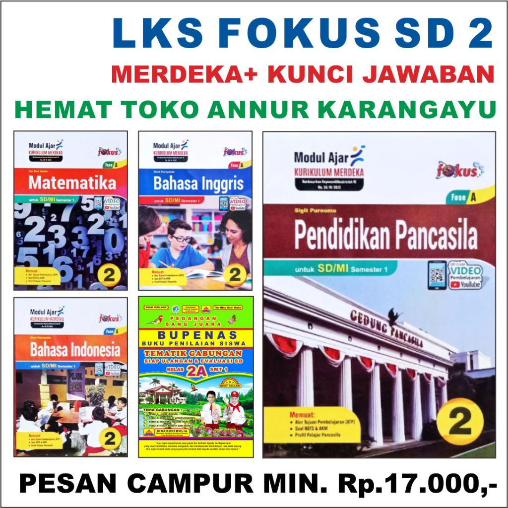 Jual Hejivkep LKS FOKUS Hemat Kumer SD 2 * Kunci Jawaban Kelas K21 ...