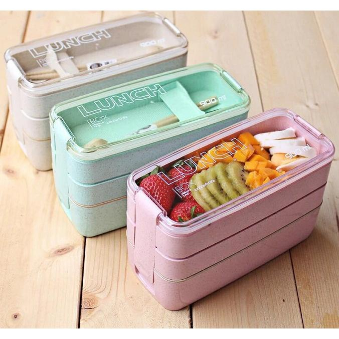 Jual Lunch Box 3 Susun kapasitas 900Ml | Shopee Indonesia
