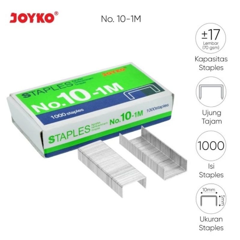Jual Staples Isi Stapler Refill Stapler Joyko No. 10/ squeezy no 10.1 ...
