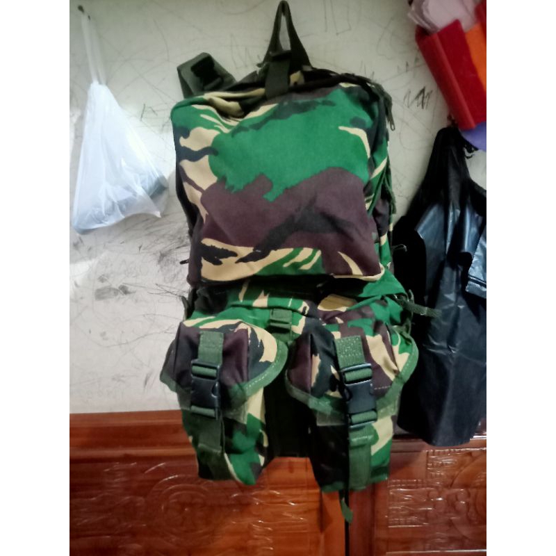 Jual tas TNI tas ransel jatah TNI loreng bisa isi air minum | Shopee ...