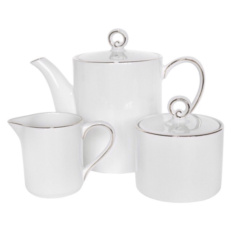 Jual Tea pot set / Saint James / Cameo Gold / tea pot / sugar / creamer ...