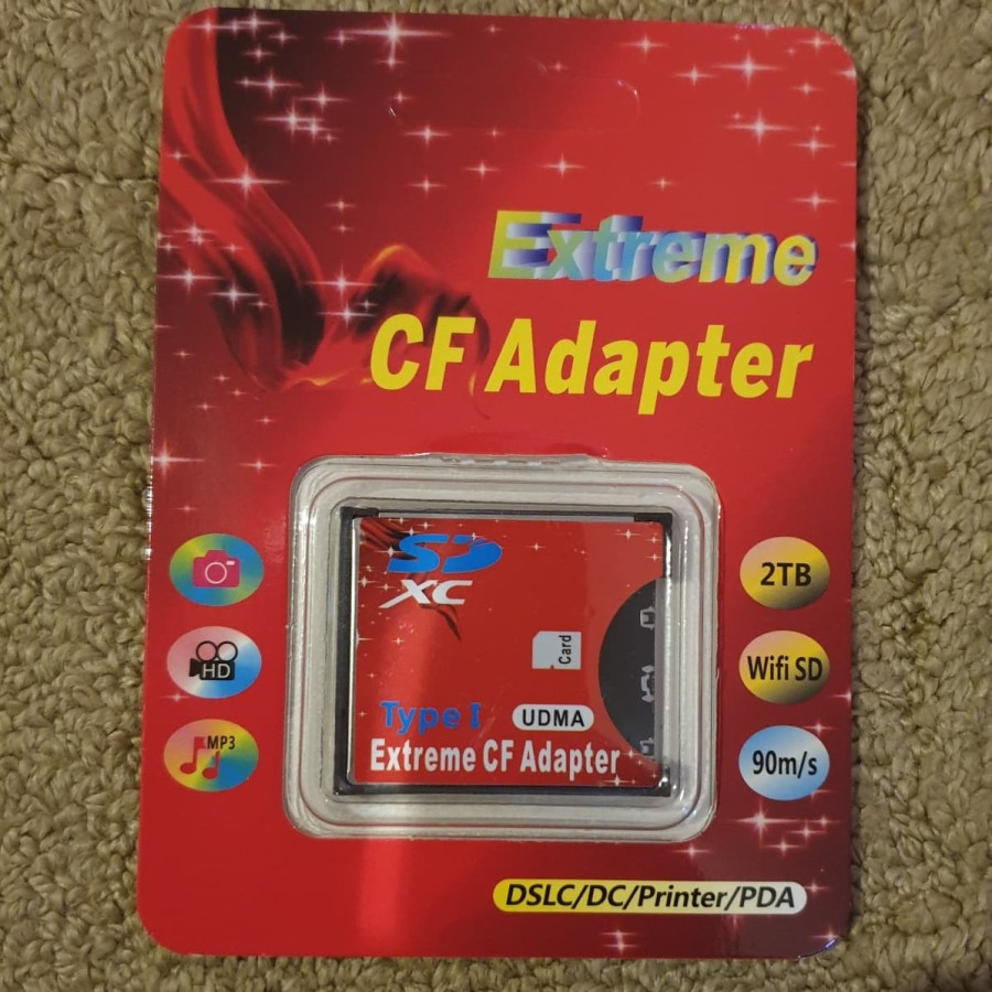 Jual Extreme Compact Flash Adapter , SD to CF1 I Card Set SDHC | Shopee ...
