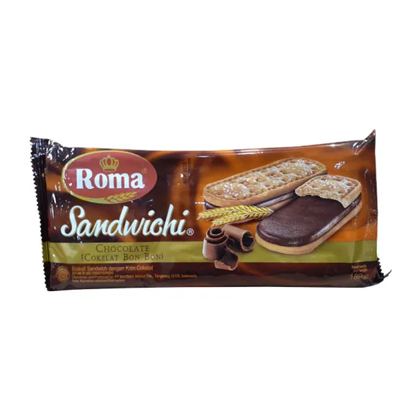 Jual Roma SANDWICH Chocolate @189gr {Biskuit Sandwich Roma} | Shopee ...