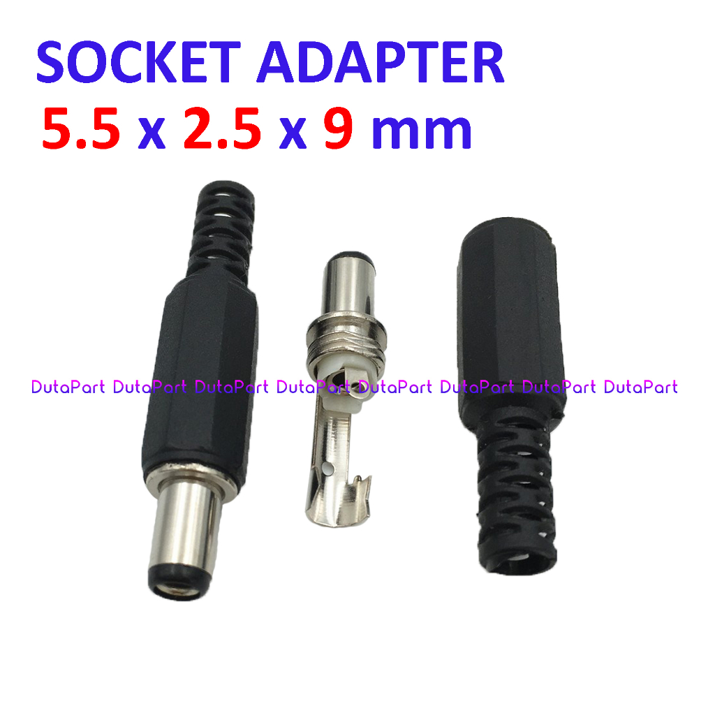 Jual DC Power Socket Jack Adapter Male Plug 5.5x2.5mm 5.5x2.5 DC-002 DC ...