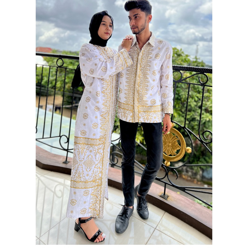 Jual COUPLE BAJU KONDANGAN GAMIS SONGKET PALEMBANG | Shopee Indonesia