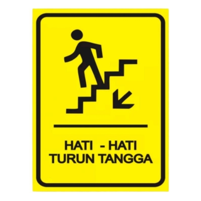 Jual Stiker Hati Hati Turun Tangga / Stiker Keselamatan | Shopee Indonesia