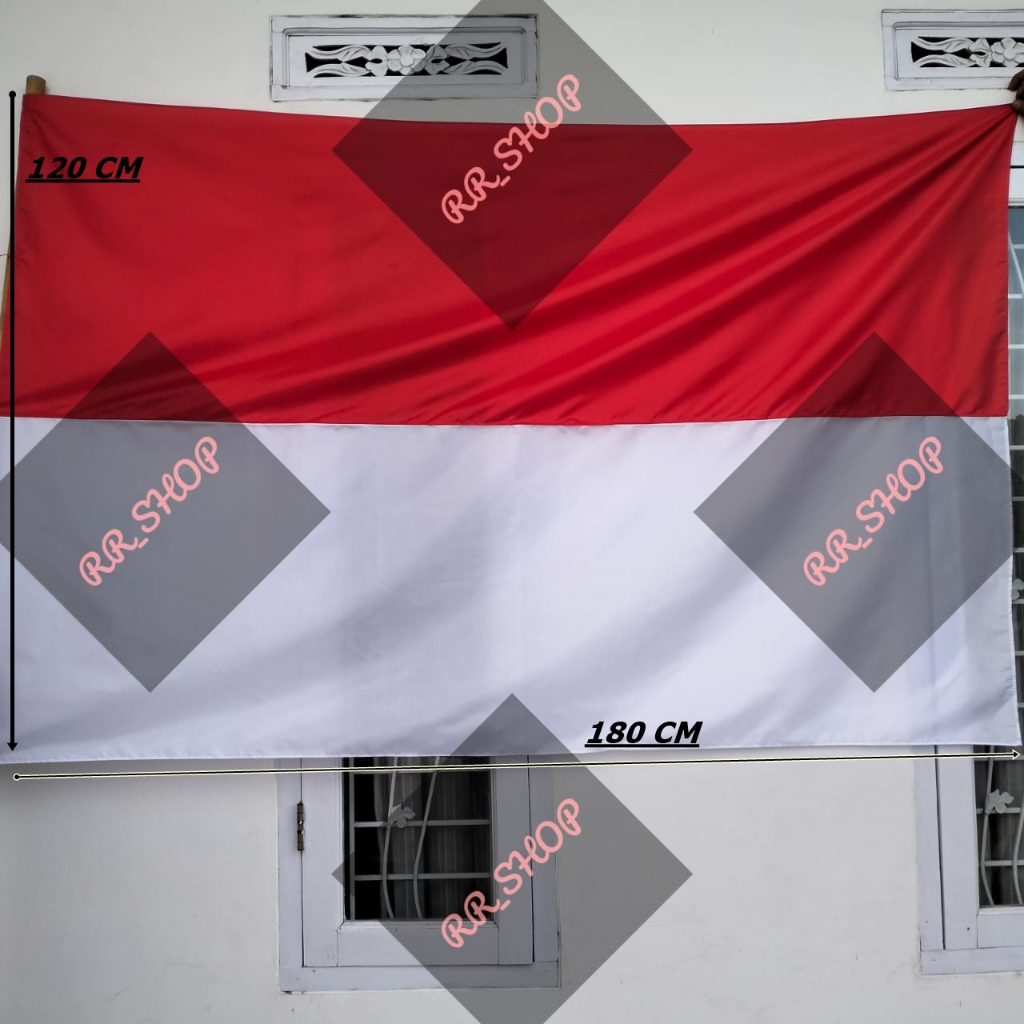 Jual Bendera Merah Putih 180 Cm X 120 Cm Bendera Indonesia Besar Shopee Indonesia