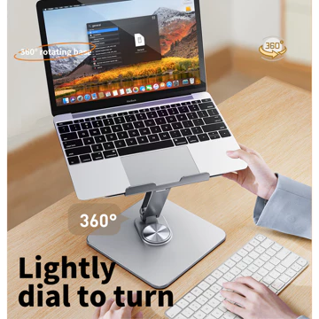 JOPREE P30 Desktop Metal Stand 360 Rotate Laptop Notebook Macbook Aluminium Adjustable Size 17