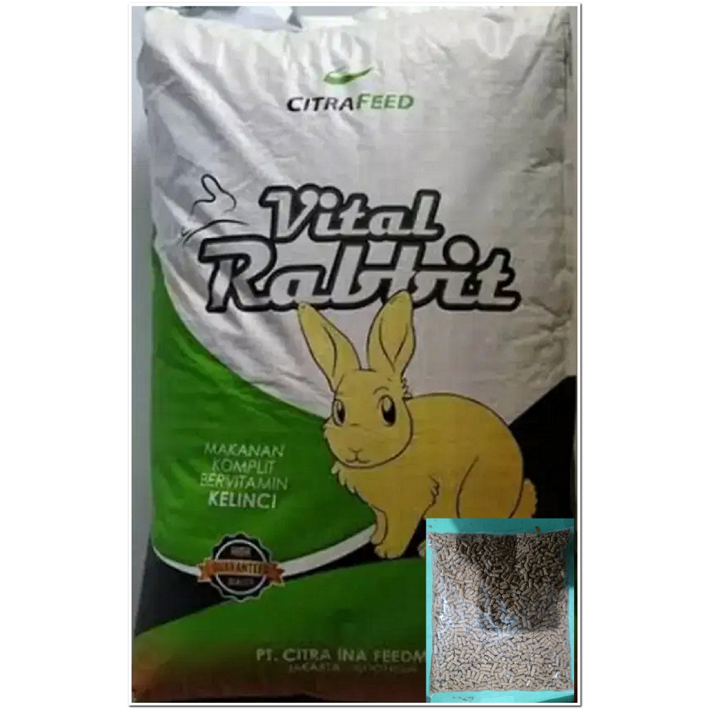 Jual Pakan Kelinci Vital Rabbit 1 kg Repack | Shopee Indonesia