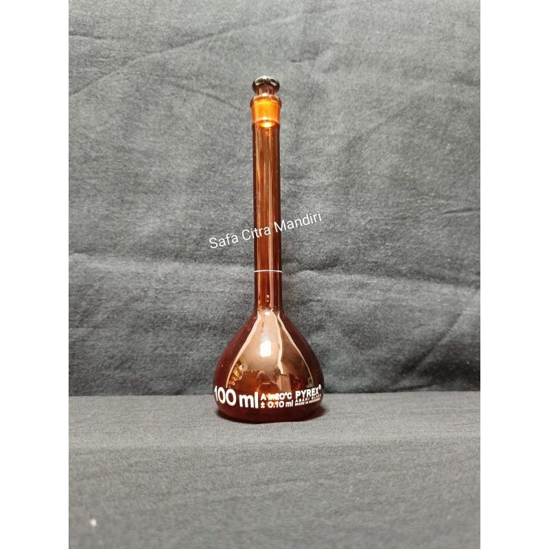 Jual Labu Ukur Coklat 100ml Volumetric Flask Amber Pyrex Shopee Indonesia 8284