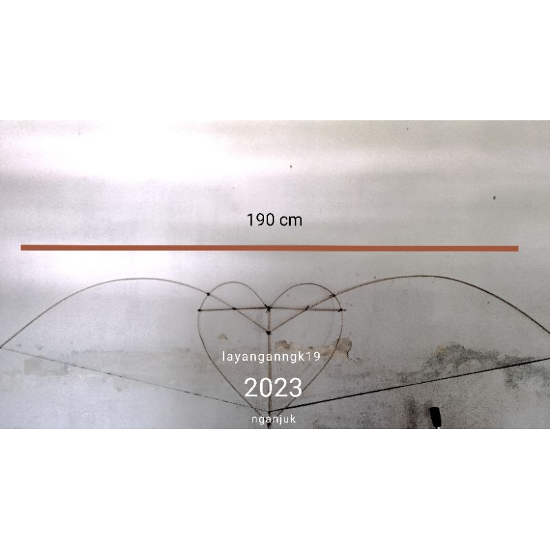 Jual kerangka layangan love bersayap viral | Shopee Indonesia