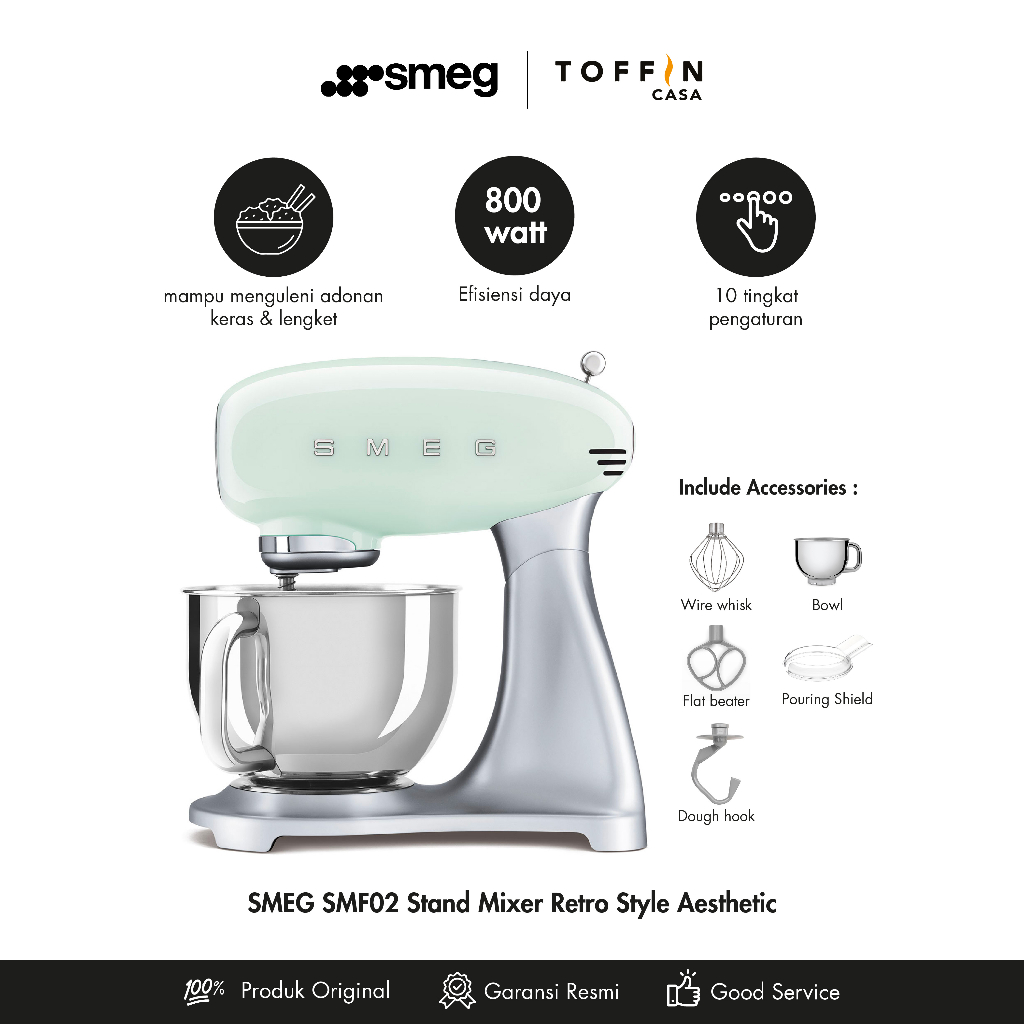 Jual SMEG Stand Mixer 50 Retro Style Aesthetic SMF02 Shopee Indonesia