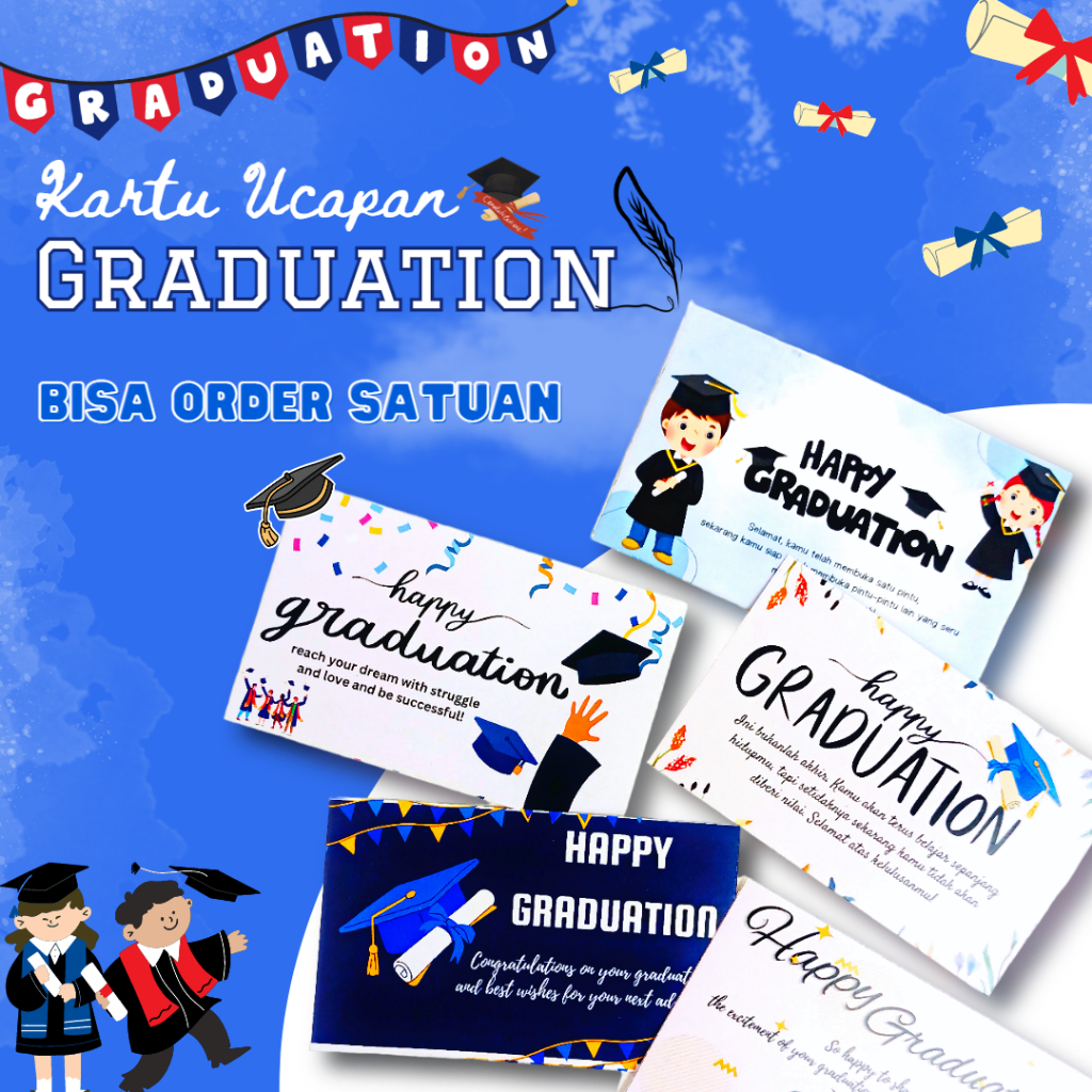 Jual Kartu Ucapan Graduation Kelulusan Bisa Order Satuan | Shopee Indonesia