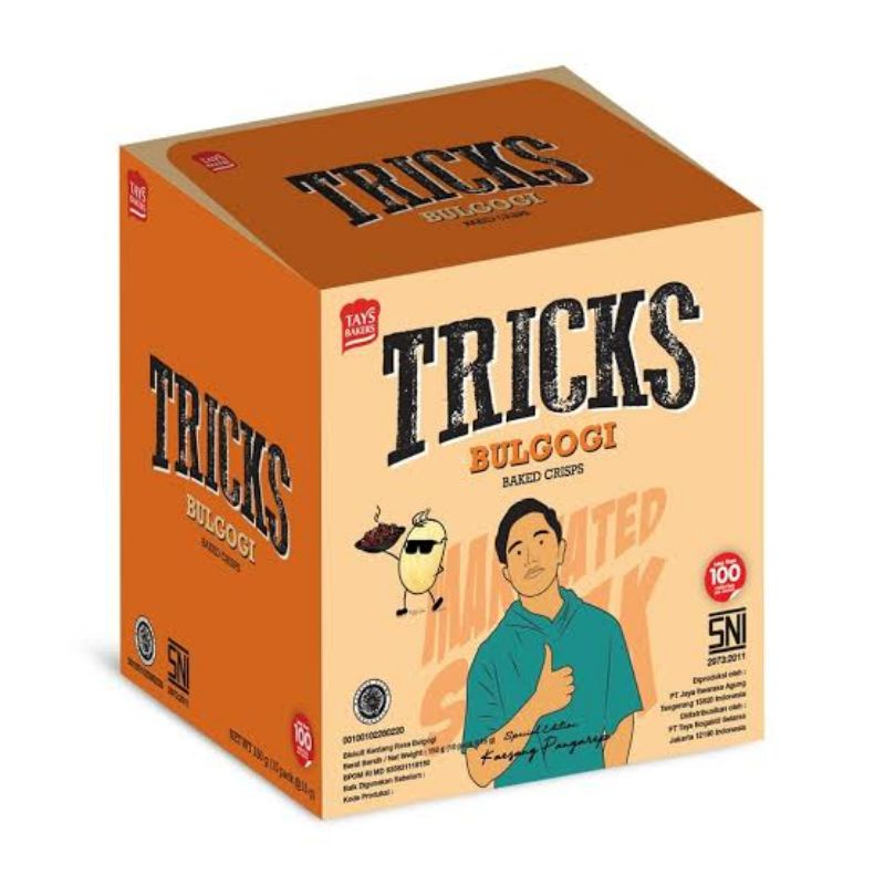 Jual TRICKS Baked Crisps Kentang Rasa Kimchi / Original / Rendang ...