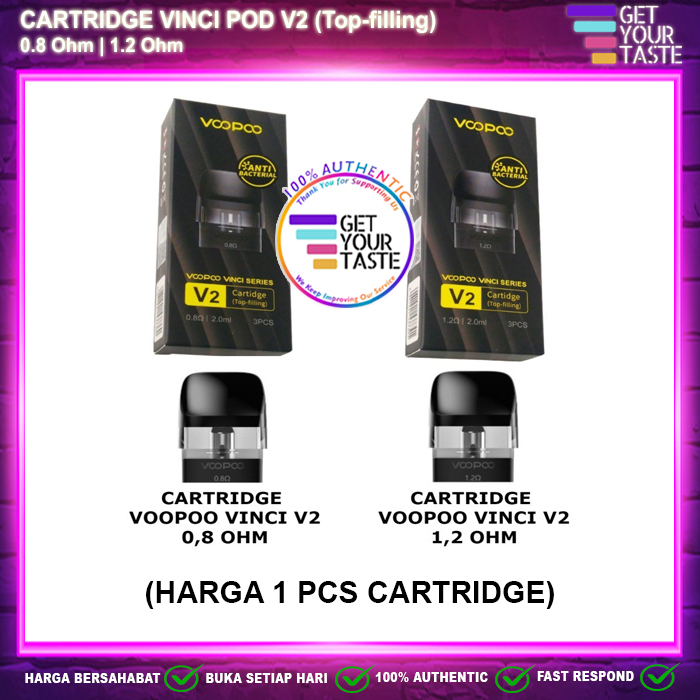 Jual Cartridge Vinci Pod V2 Top Filling Pods Authentic Kit by Voopoo ...