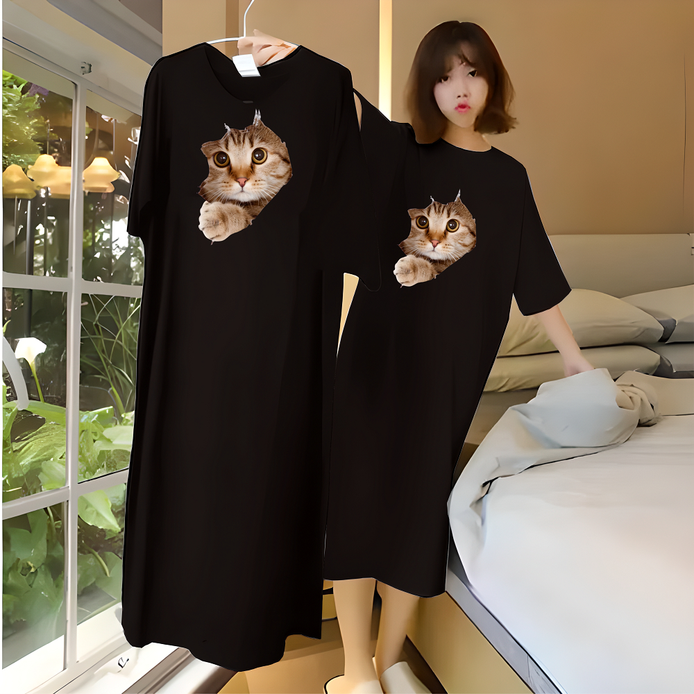 Peeking cat outlet dress