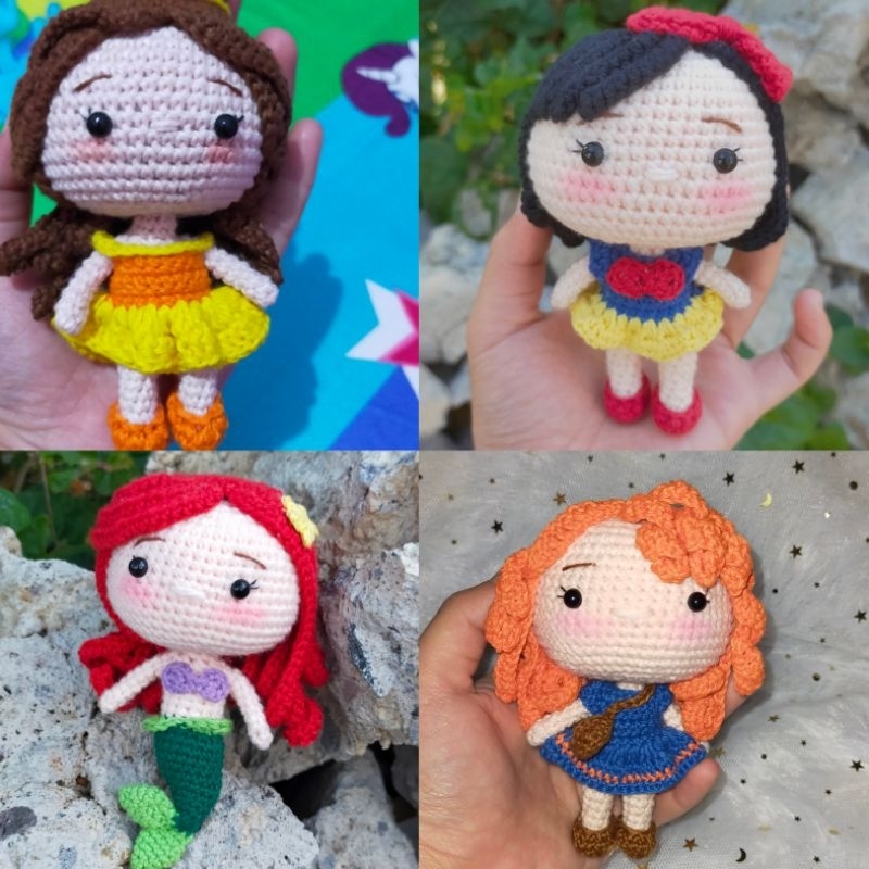 Jual boneka rajut/amigurumi princess | Shopee Indonesia