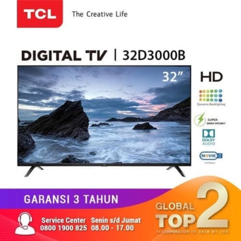 Jual TCL 32 inch Led TCL L32D3000 TCL LED TV TCL 32 inch TV digital ...