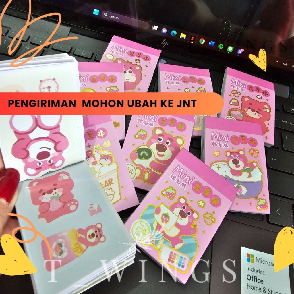 Jual Lotso Stiker Lotso Glossy Stiker Mini Book Lotso Glossy Lembar Sticker Lotso