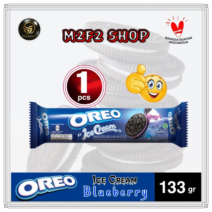 Jual Biskuit Oreo Sandwich Blueberry Ice Cream 133 Gr Kemasan Satuan Shopee Indonesia